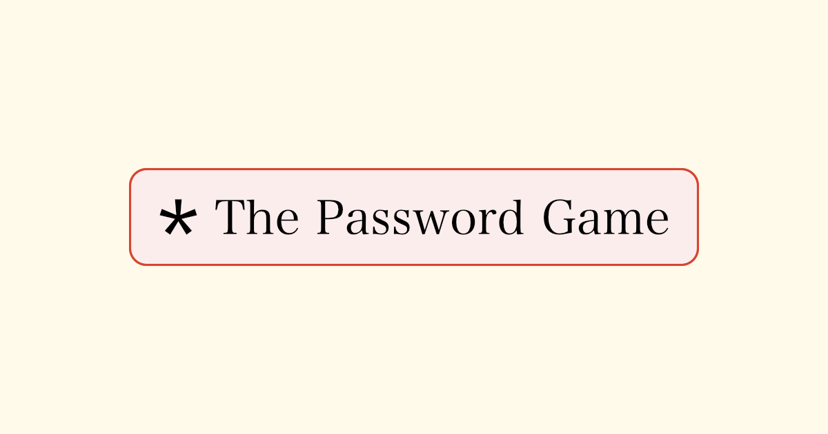 Password - The Game Gal